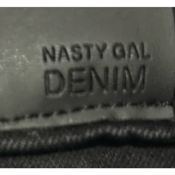 Nasty Gal Collection Denim Women's Black Wide Leg/Flared‎ Jeans Size 10 - Picture 3 of 6